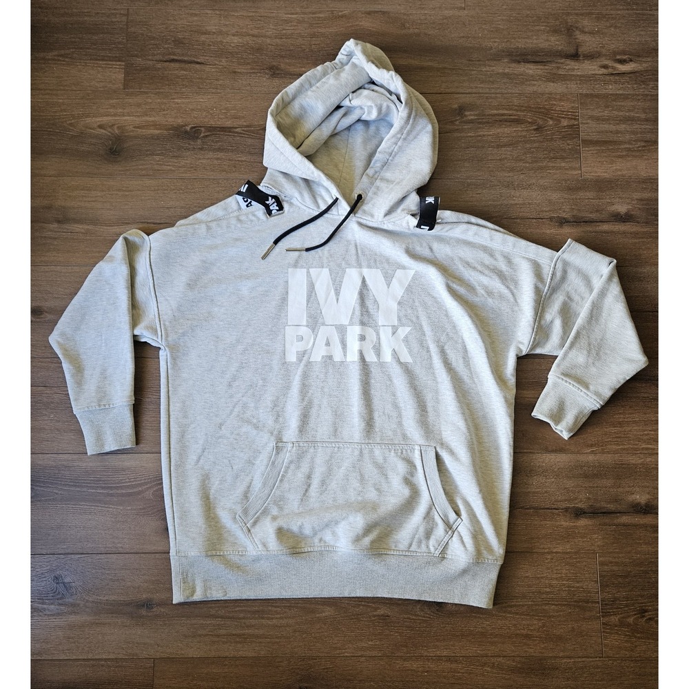 Ivy Park Hoodie Womens Medium Cut-Out Shoulder Pullover Sweatshirt Athletic